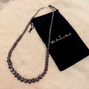 Danbury Mint, Mystic Glow Magnetic-Clasp Necklace, purple multifaceted glass